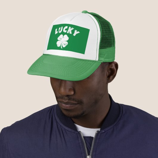 4 Leaf Lucky Clover St. Patrick's Day Trucker Pet (In situ)