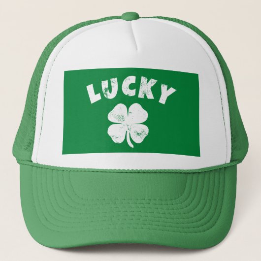 4 Leaf Lucky Clover St. Patrick's Day Trucker Pet (Voorkant)