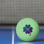 4 Leaf Paarse Shamrock Glow in de donker Pingpongbal (Net)
