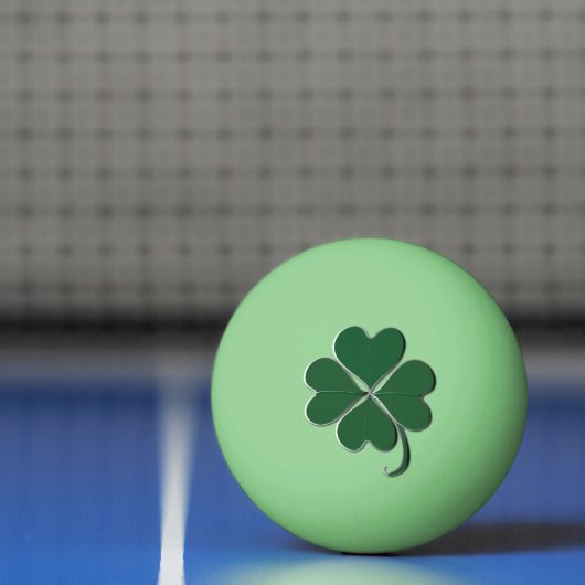 4 Leaf Shamrock Glow in the Dark Pingpongbal (Net)