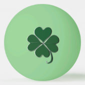 4 Leaf Shamrock Glow in the Dark Pingpongbal (Voorkant)