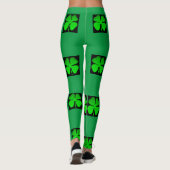 4 leggings van bladklaver door dalDesignNZ (Achterkant)