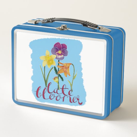 4 Lente- en zomerbloemen met fancy tekst (Voorkant)