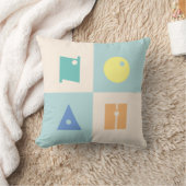 4 letter baby jongen naam kleurrijke kwekerij kussen (Deken)