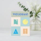 4 letter baby jongen naam pasgeborene felicitatie briefkaart (Staand voorkant)