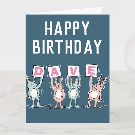 4 Letter-naam Happy Birthday-kaart Kaart