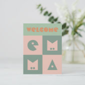 4 letter naam nieuwe baby meisje ouders felicitati briefkaart (Staand voorkant)