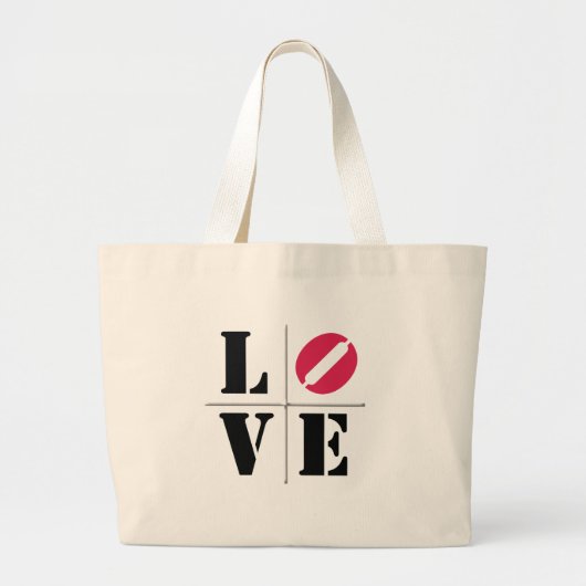 4 Letter Word Love Grote Tote Bag (Voorkant)
