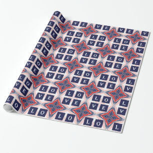 4 Letter Word-Sjabloon, alle keren Cadeaupapier