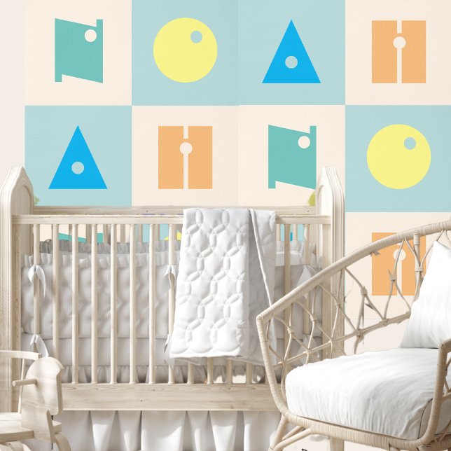 4 letters baby jongen naam kinderkamer decor wallp behang (Creator heeft geüpload)