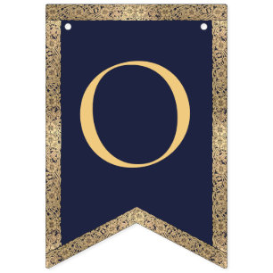 4 letters Navy Blue God Bless doop communie Vlaggetjes