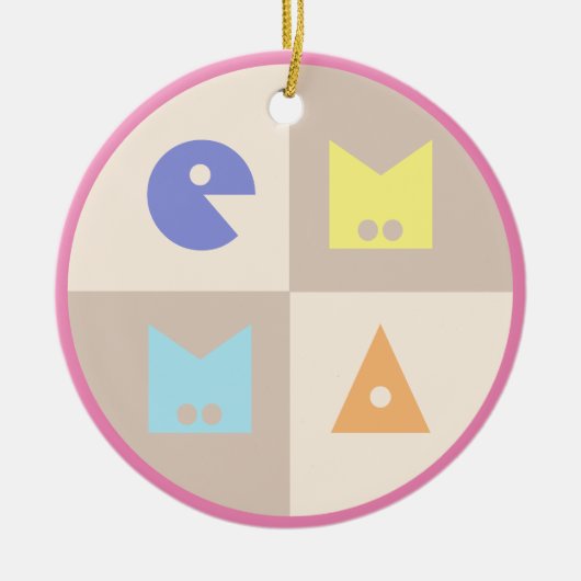 4 Letters Nieuwe Baby Geboorte Meisje Naam Kwekeri Keramisch Ornament (Voorkant)