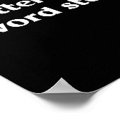 4 Letters One Word Stop Funny Gag Poster (Hoek)