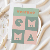 4 letters Pasgeboren baby meisje naam felicitatie Bedankkaart