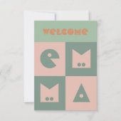 4 letters Pasgeboren baby meisje naam felicitatie Bedankkaart (Voorkant)