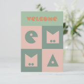 4 letters Pasgeboren baby meisje naam felicitatie Bedankkaart (Staand voorkant)