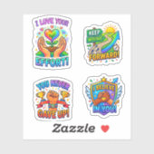 +4 Leuke Motiverende Stickers voor Kinderen & Stud (Vel)