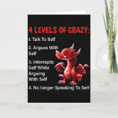 4 Levels Of Crazy Talks To Self Argues With Self D Kaart (Voorkant)