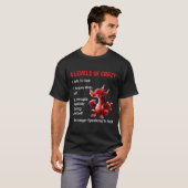 4 Levels Of Crazy Talks To Self Argues With Self D T-shirt (Voorkant volledig)
