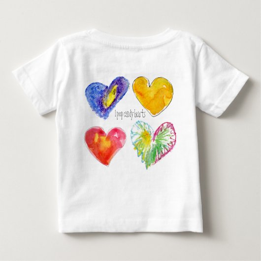 4 Liefde Hecht Cute Baby Long Sided T Two Sided (Achterkant)