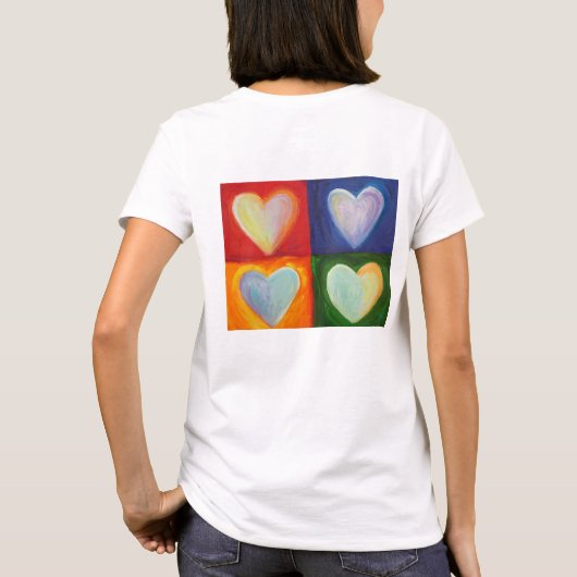 4 Liefde Kunst Aangepaste Shirten T-shirt (Achterkant)