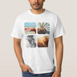 4 Lijst Rond raster Rond fotosjabloon Square T-shirt