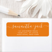 4 LINES Modern Wedding Stylish Return Address Etiket (Insitu)
