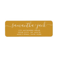 4 LINES Modern Wedding Stylish Return Address Labs