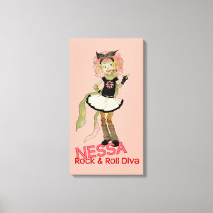 4 Little Monsters - Nessa Canvas Afdruk