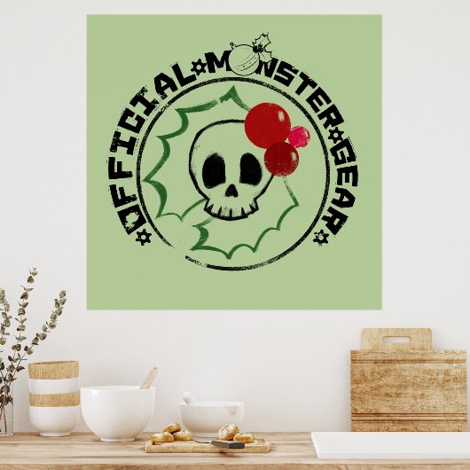 4 Little Monsters - Nessa Holiday Logo 2 Poster (Keuken)