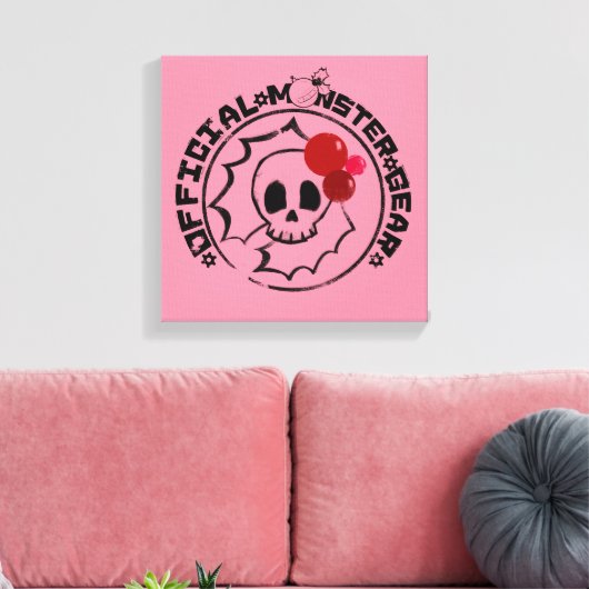 4 Little Monsters - Nessa Holiday Logo Canvas Afdruk (Insitu (Woonkamer))