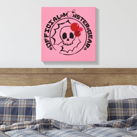 4 Little Monsters - Nessa Holiday Logo Canvas Afdruk (Insitu (Slaapkamer))