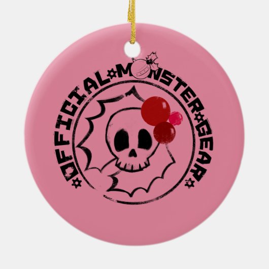 4 Little Monsters - Nessa Holiday Logo Keramisch Ornament (Achterkant)