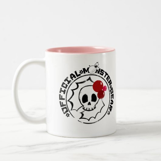 4 Little Monsters - Nessa Holiday Logo Tweekleurige Koffiemok (Links)