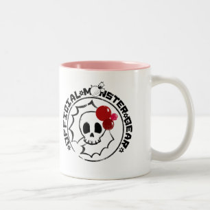 4 Little Monsters - Nessa Holiday Logo Tweekleurige Koffiemok