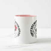 4 Little Monsters - Nessa Holiday Logo Tweekleurige Koffiemok (Center)