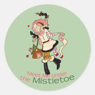 4 Little Monsters - Nessa Holiday Ronde Sticker