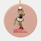 4 Little Monsters - Nessa Keramisch Ornament (Achterkant)