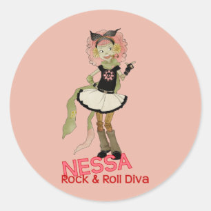 4 Little Monsters - Nessa Ronde Sticker