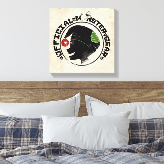 4 Little Monsters - Nigel Holiday Logo 2 Canvas Afdruk (Insitu (Slaapkamer))