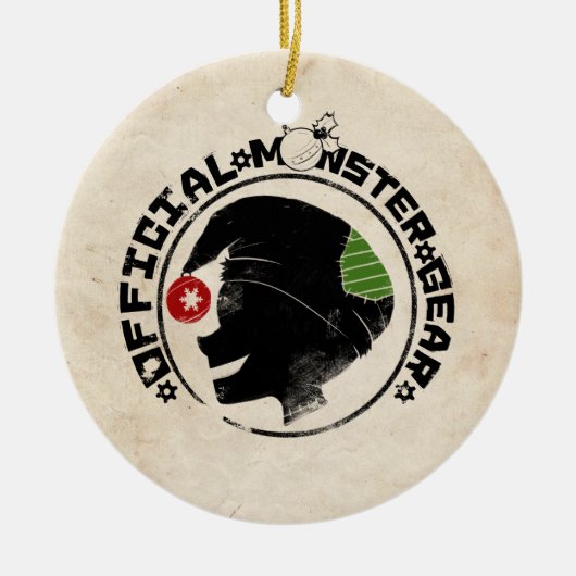 4 Little Monsters - Nigel Holiday Logo 2 Keramisch Ornament (Voorkant)