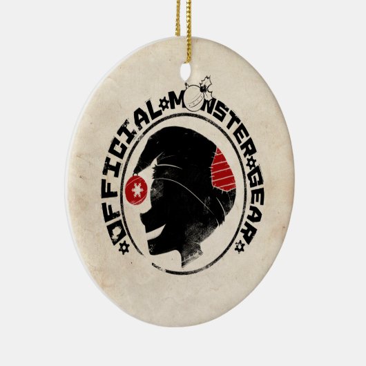 4 Little Monsters - Nigel Holiday Logo Keramisch Ornament (Rechts)