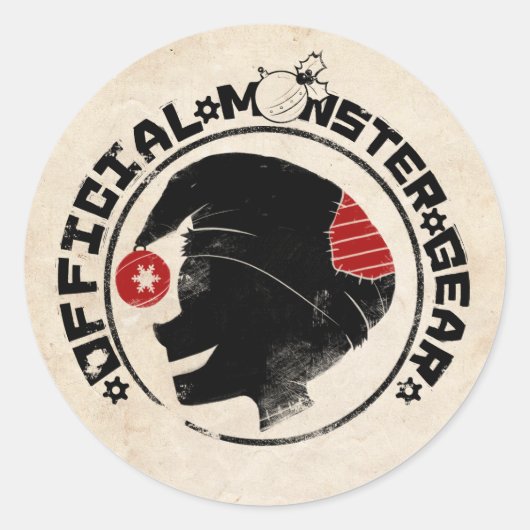 4 Little Monsters - Nigel Holiday Logo Ronde Sticker (Voorkant)