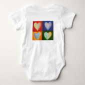 4 Love Hearts Art Custom One-Piece Bodysuit (Achterkant)
