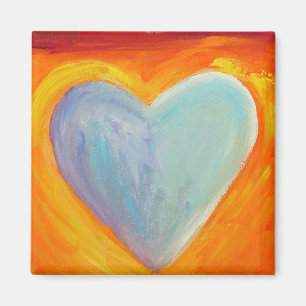 4 Love Hearts Art Inspirerend Fridge Magnet