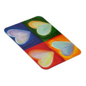 4 Love Hearts Art Inspirerend Fridge Magnet Magneet (Rechterzijde)