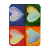 4 Love Hearts Art Inspirerend Fridge Magnet Magneet (Verticaal)