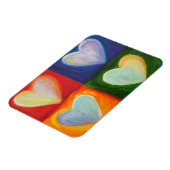 4 Love Hearts Art Inspirerend Fridge Magnet Magneet (Linkerzijde)