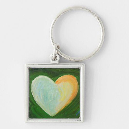 4 Love Hearts Hartjes Hanger Kunst Sleutelhanger B (Voorkant)