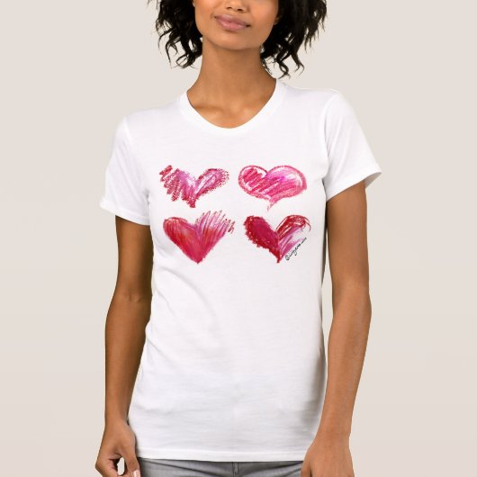 4 Love Hearts Tee Shirt (Voorkant)